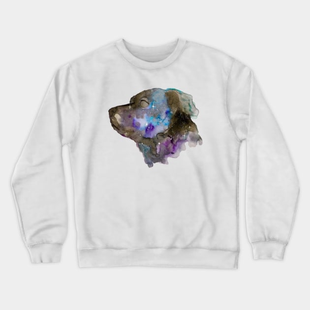 Galaxy Dog Crewneck Sweatshirt by artistlaurenpower